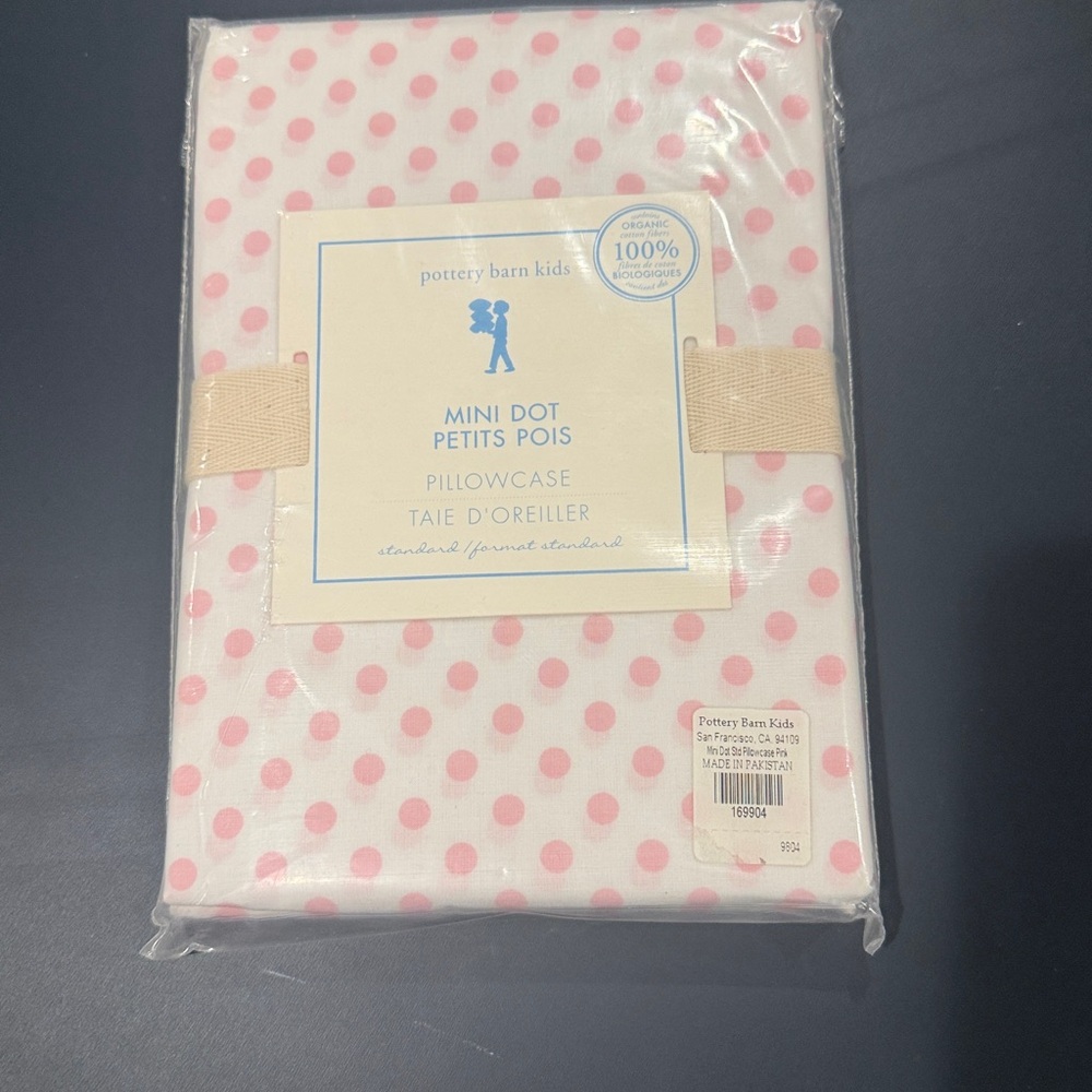 Pottery Barn Kids Pink Mini Dot Pillowcase